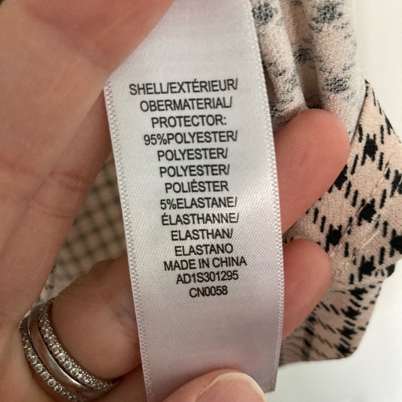 4/$25 Adrianna Papell Checkered Collared Blouse with Front Tie Women’s M - Picture 6 of 9